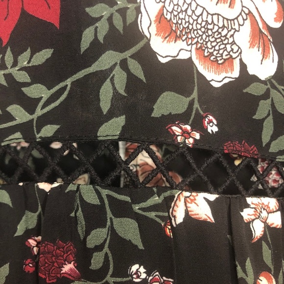 Ophelia Roe High Neck Mock Floral Dress Small - Picture 5 of 14